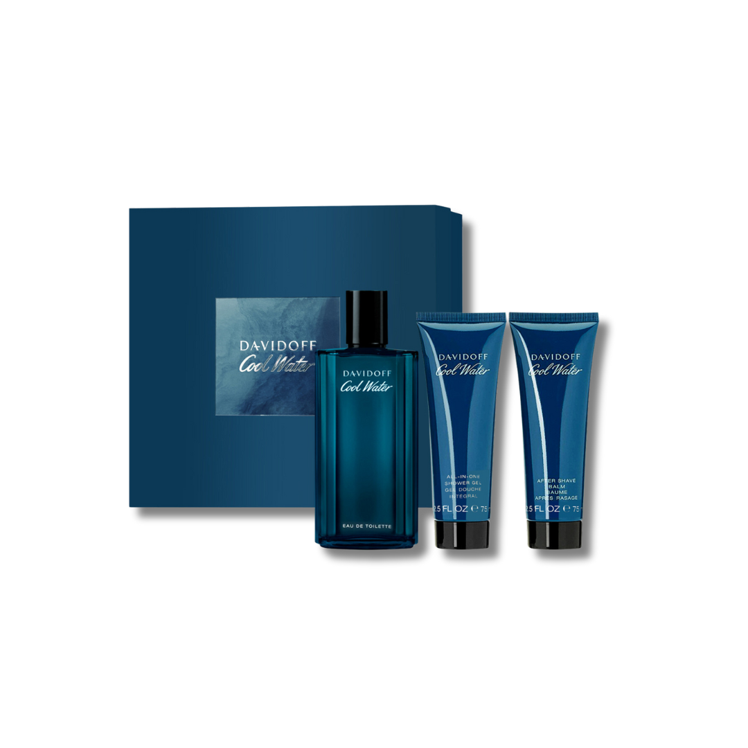 Davidoff Cool Water Men Edt 125 Ml + Shower Gel 75 Ml + After Shave 75 Ml Set 3 Pcs