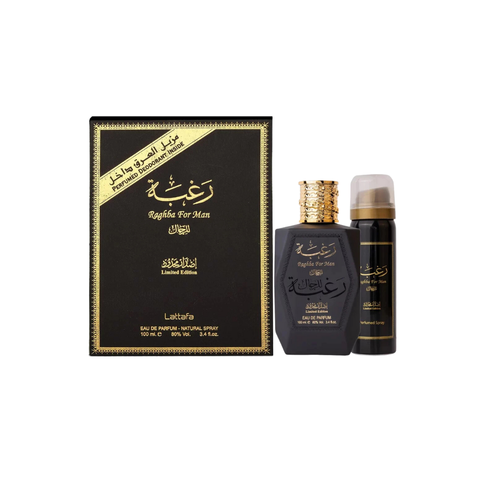 Lattafa Raghba For Him Edp 100 Ml + Deo Spray 50 Ml Set 2 Pcs Hombre