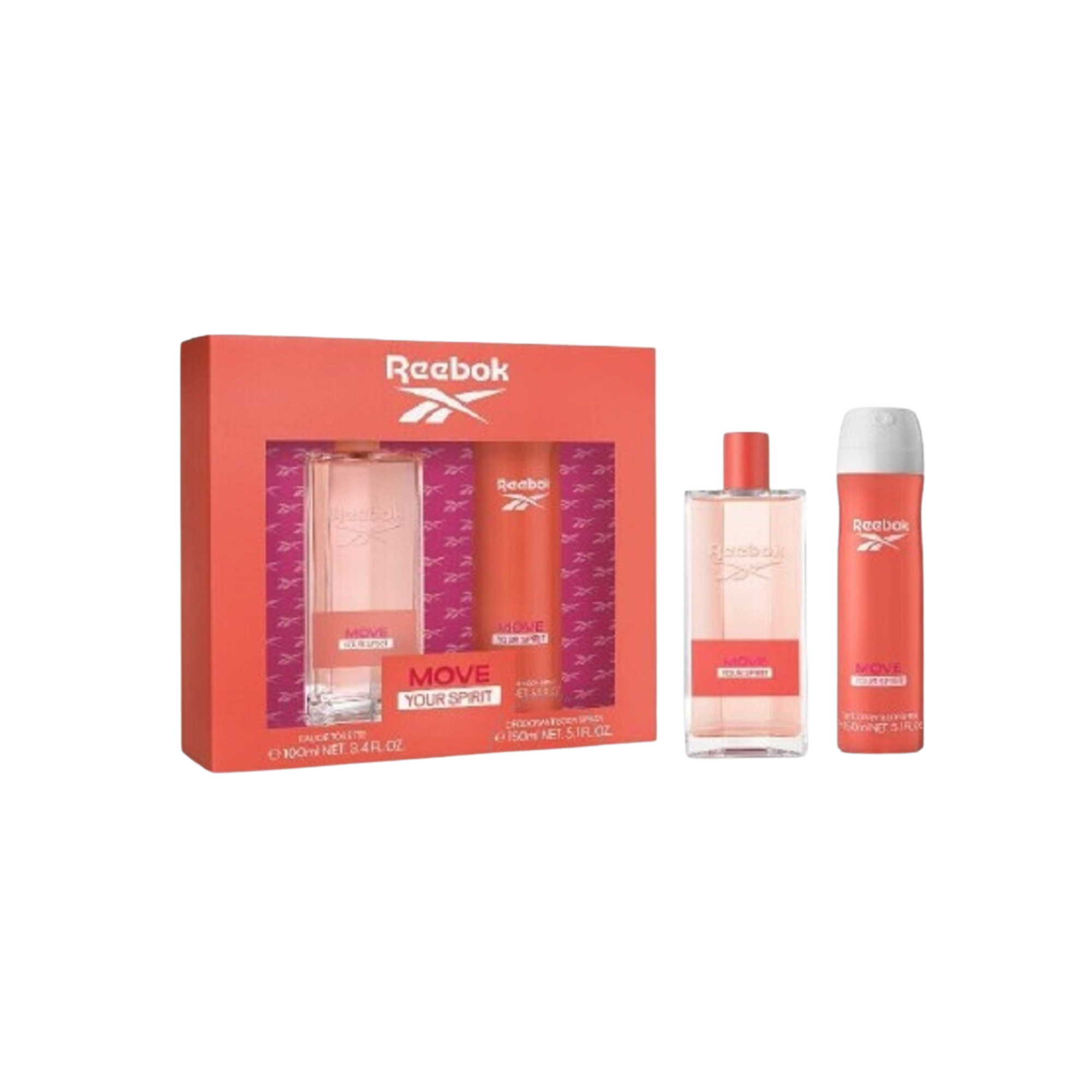 Reebok Move Your Spirit estuche Edt 100ml + Deo 150ml Mujer